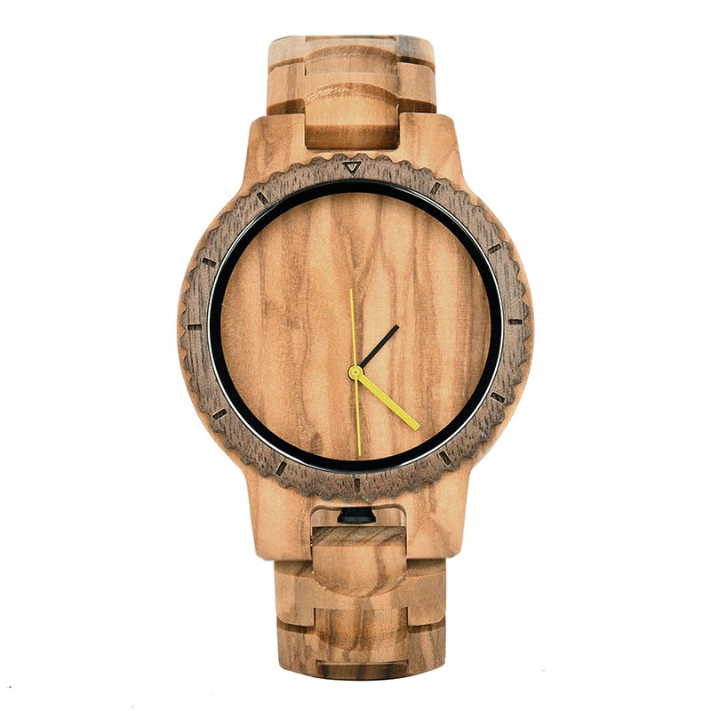 DODO DEER Men's Fashion Walnut Wood Quartz Wristwatch Engraved logo Custom Wood Watches for Men