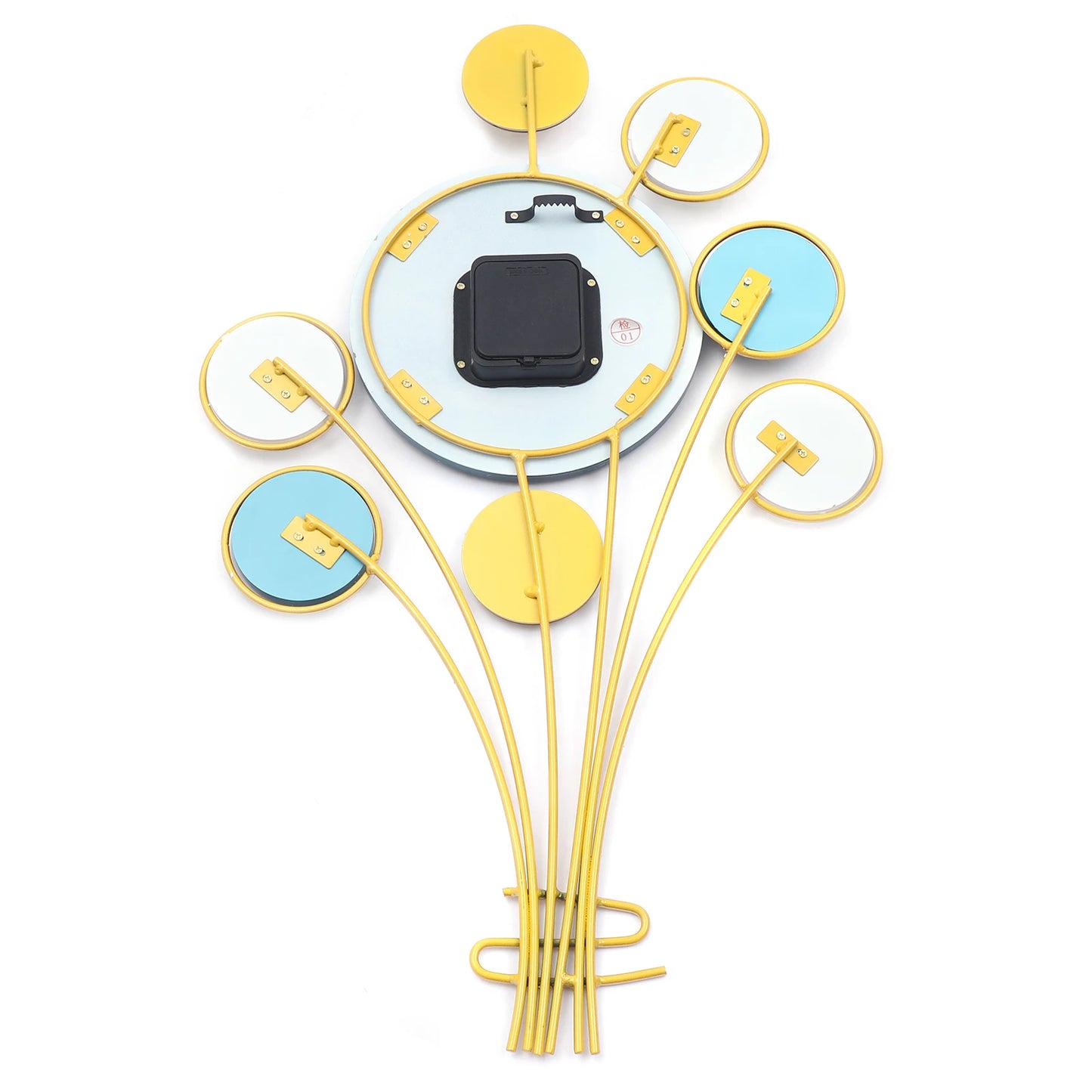 Large Wall watch Without Drilling Battery Operated Silent, Hot Air Balloon Decor, Simple Clock