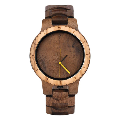 DODO DEER Men's Fashion Walnut Wood Quartz Wristwatch Engraved logo Custom Wood Watches for Men