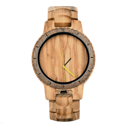 DODO DEER Men's Fashion Walnut Wood Quartz Wristwatch Engraved logo Custom Wood Watches for Men