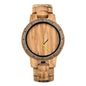DODO DEER Men's Fashion Walnut Wood Quartz Wristwatch Engraved logo Custom Wood Watches for Men