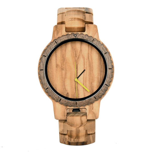 DODO DEER Men's Fashion Walnut Wood Quartz Wristwatch Engraved logo Custom Wood Watches for Men