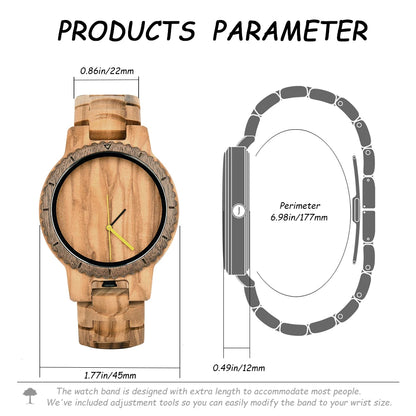 DODO DEER Men's Fashion Walnut Wood Quartz Wristwatch Engraved logo Custom Wood Watches for Men