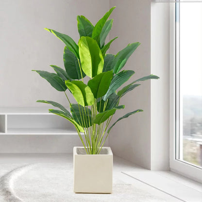 kitchen Artificial Plants Large Tropical Palm Tree Fake Banana Plants Leaves Real Touch Plastic Monstera For Home Garden Party Decor