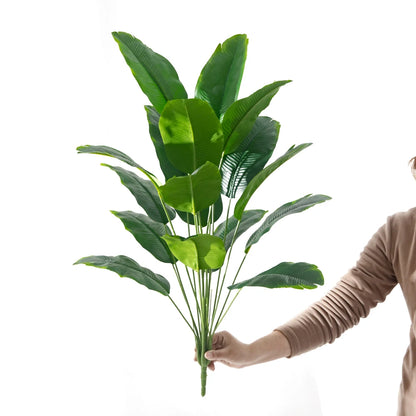 kitchen Artificial Plants Large Tropical Palm Tree Fake Banana Plants Leaves Real Touch Plastic Monstera For Home Garden Party Decor