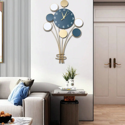 Large Wall watch Without Drilling Battery Operated Silent, Hot Air Balloon Decor, Simple Clock