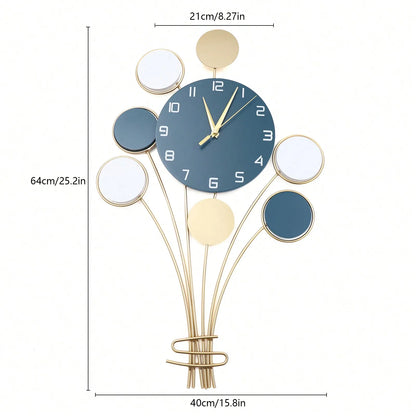 Large Wall watch Without Drilling Battery Operated Silent, Hot Air Balloon Decor, Simple Clock