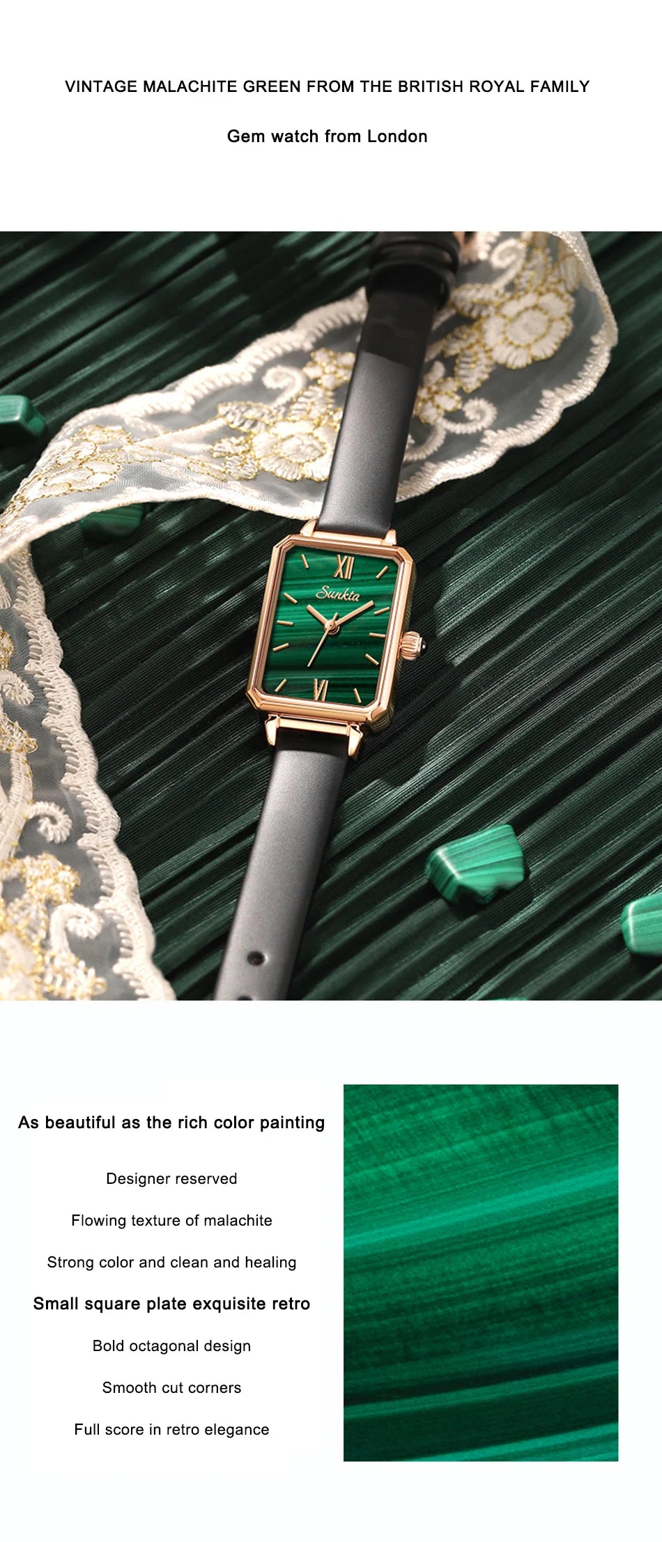 LIGE SUNKTA Women's Square Quartz Watch – Waterproof, Stylish & Elegant Design