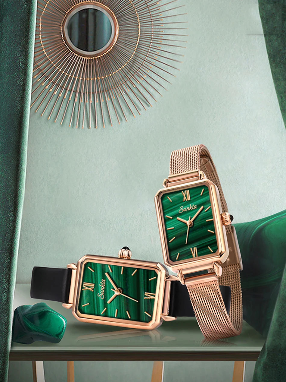 LIGE SUNKTA Women's Square Quartz Watch – Waterproof, Stylish & Elegant Design