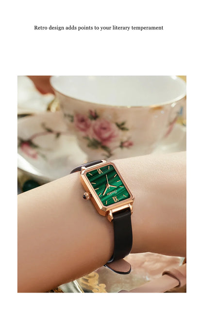 LIGE SUNKTA Women's Square Quartz Watch – Waterproof, Stylish & Elegant Design