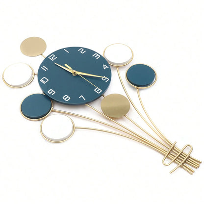 Large Wall watch Without Drilling Battery Operated Silent, Hot Air Balloon Decor, Simple Clock