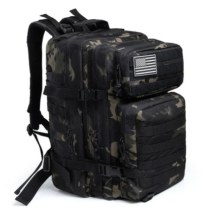 45L Tactical Backpack Large Capacity Outdoor Rucksack 3 Day Fitness Hiking Bag Hiking Camping Gear Backpacks