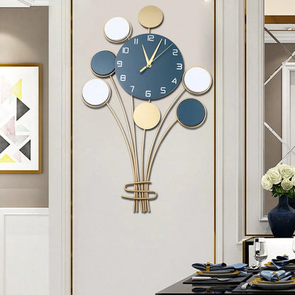 Large Wall watch Without Drilling Battery Operated Silent, Hot Air Balloon Decor, Simple Clock
