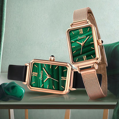 LIGE SUNKTA Women's Square Quartz Watch – Waterproof, Stylish & Elegant Design