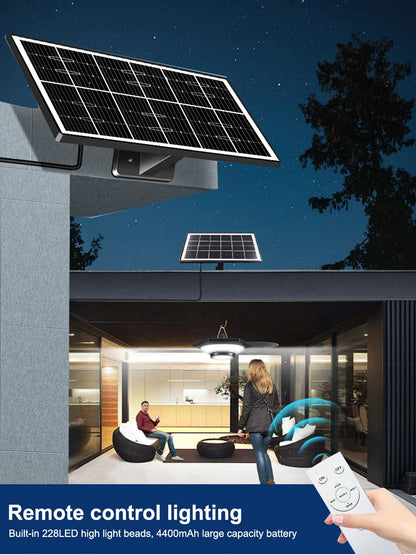 Solar Pendant Shed Lights Outdoor 228 LEDs 5 Modes Solar Motion Sensor Light Waterproof Remote Timers Garage Garden