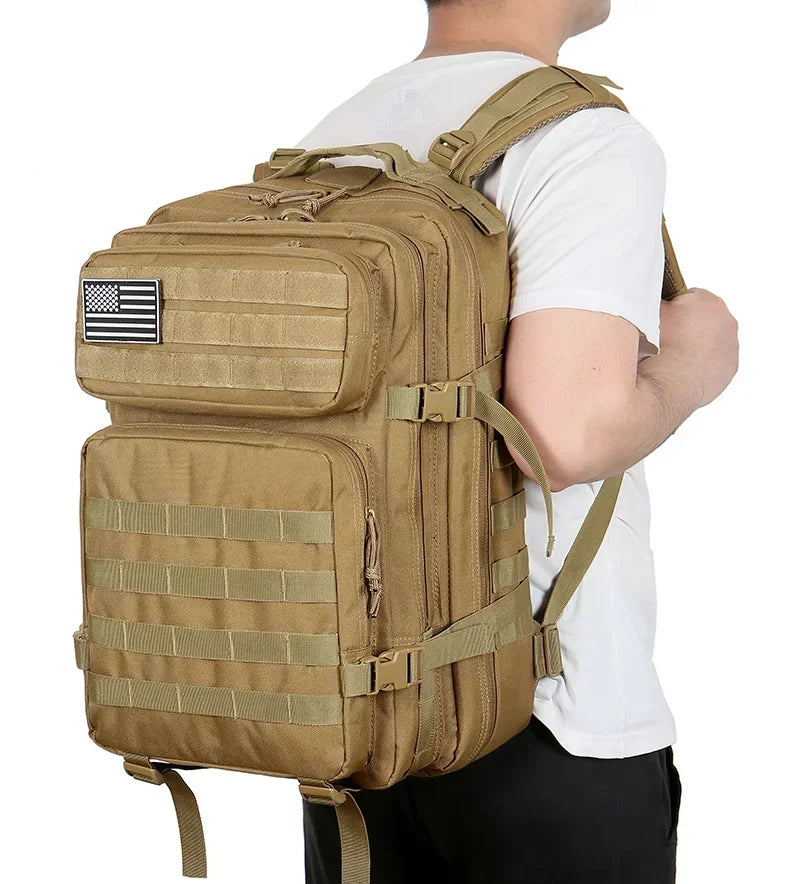 45L Tactical Backpack Large Capacity Outdoor Rucksack 3 Day Fitness Hiking Bag Hiking Camping Gear Backpacks